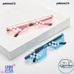 Kính Thug Life 6 Chấm 5 Màu - Phụ Kiện Chụp Ảnh TikTok Độc Đáo, Phong Cách Minecraft Trẻ Trung, Thời Trang Năng Động