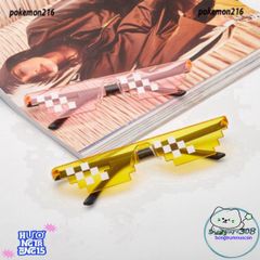 Kính Thug Life 6 Chấm 5 Màu - Phụ Kiện Chụp Ảnh TikTok Độc Đáo, Phong Cách Minecraft Trẻ Trung, Thời Trang Năng Động