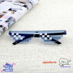 Kính Mắt Thug Life 6 Chấm MINECRAFT Unisex - Kính Thời Trang Đen & Hồng Slime, Bảo Vệ UV, Tôn Vẻ Đẹp Cho Mọi Gương Mặt