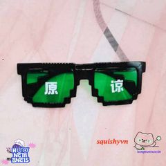 Kính Mắt Thug Life 6 Chấm MINECRAFT Unisex - Kính Thời Trang Đen & Hồng Slime, Bảo Vệ UV, Tôn Vẻ Đẹp Cho Mọi Gương Mặt