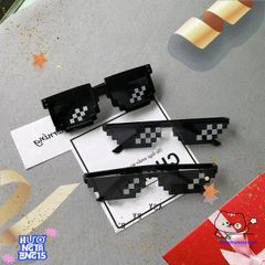 Kính Mát 8bit Robotic Thug Life Đen - Kính Chống Nắng Nam Phong Cách Mùa Hè Thời Trang, UV 400, Quà Tặng Độc Đáo