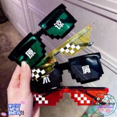 Kính Mắt Thug Life 6 Chấm MINECRAFT - Phong Cách Thời Trang 8bit Độc Đáo Cho Nam Nữ, Chất Liệu Bền Bỉ, Phụ Kiện Cá Nhân Nổi Bật