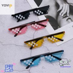 Kính Mát Retro Yovip - Kính Râm Độc Đáo Khảm Trang Trí Thời Trang Cho Fan Game Việt Nam