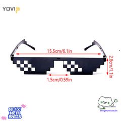 Kính Mát Retro Yovip - Kính Râm Độc Đáo Khảm Trang Trí Thời Trang Cho Fan Game Việt Nam
