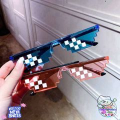 Kính Thug Life 6 Chấm MINECRAFT - Kính Mát Thời Trang 8BIT Độc Đáo Cho Hè Sôi Động, Bảo Vệ Mắt Khi Đi Ngoài Trời