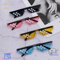 Kính Mát Pixel Retro Thug Life - Kính Râm Độc Đáo Dành Cho Nam Nữ, Bảo Vệ Mắt Và Thời Trang Công Nghệ Cao