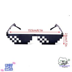 Kính Mát Retro Pixel Unisex - Quà Tặng Sinh Nhật Độc Đáo Cho Game Thủ, Chống Tia UV, Thời Trang, Chất Liệu Cao Cấp
