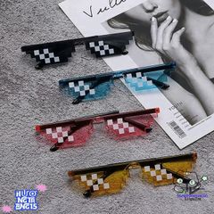 Kính Mát Retro Pixel Unisex - Quà Tặng Sinh Nhật Độc Đáo Cho Game Thủ, Chống Tia UV, Thời Trang, Chất Liệu Cao Cấp