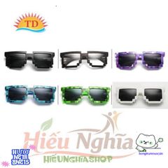 Kính Thuglife Màu Sắc Đa Dạng Hình Vuông - Phong Cách MINECRAFT, Kính Chắn Bụi Cho Nam Nữ, Xu Hướng Hot 2022