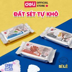 Đất Sét Deli Tự Khô An Toàn Không Mùi - Đất Nặn Nghệ Thuật Hàng Chính Hãng (250/500/1000g)