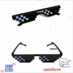 Kính Mát Thug Life Đen Chất Lượng Cao - Món Quà Thích Hợp Cho Game Thủ & Người Đam Mê Meme, Tự Tin Đương Đầu Với Cuộc Sống