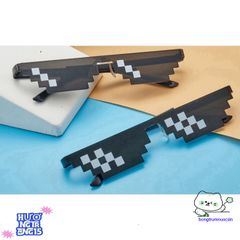 Kính Thug Life 6 Chấm Phong Cách Minecraft - Kính Mắt Độc Đáo, Chất Liệu ABS Cao Cấp, Thời Trang Cho Nam Nữ