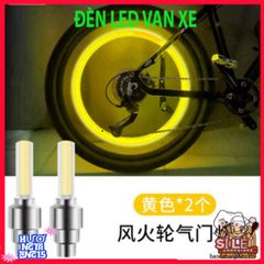 Bộ 2 Đèn LED Trang Trí Nắp Van Bánh Xe Ô Tô, Xe Máy, Xe Đạp - Ánh Sáng Rực Rỡ, Tự Động Bật Khi Di Chuyển