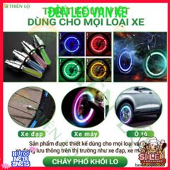 Bộ 2 Đèn LED Trang Trí Nắp Van Bánh Xe Ô Tô, Xe Máy, Xe Đạp - Ánh Sáng Rực Rỡ, Tự Động Bật Khi Di Chuyển