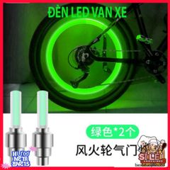 Bộ 2 Đèn LED Trang Trí Nắp Van Bánh Xe Ô Tô, Xe Máy, Xe Đạp - Ánh Sáng Rực Rỡ, Tự Động Bật Khi Di Chuyển