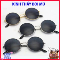 Mắt Kính Thầy Bói Nobita - Kính Mát Phong Cách Tròn Đen Vàng Bạc Thời Trang Nam Nữ, Phụ Kiện Độc Đáo Nổi Bật.