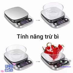 Cân Điện Tử Mini 1g-5kg Chính Xác Cao - Cân Thực Phẩm, Gia Vị - Kèm Pin Miễn Phí, Dễ Sử Dụng cho Bếp Nhà