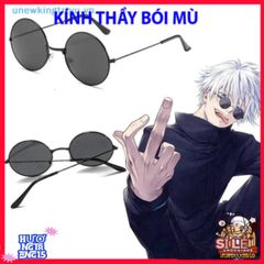 Kính Mát Thời Trang Retro Hình Tròn Màu Đen Cho Nam Nữ - Kính Chống UV Hài Hòa Phong Cách Anime Nobita