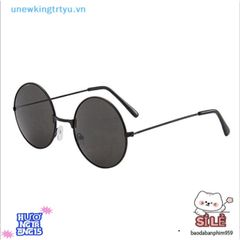 Kính Mát Thời Trang Retro Hình Tròn Màu Đen Cho Nam Nữ - Kính Chống UV Hài Hòa Phong Cách Anime Nobita