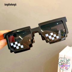 Kính Thug Life Mosaic Pixelated - Kính Mát Hip Hop Độc Lạ UV400 Dành Cho Nam Nữ, Phong Cách Thời Trang ấn Tượng