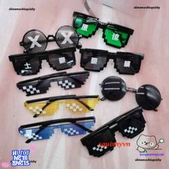 Kính Mắt 6 Chấm Sắc Màu PVN52031 - Phong Cách Thug Life Độc Đáo, Phụ Kiện Thời Trang Cho Game Thủ và Fan Văn Hóa Đường Phố
