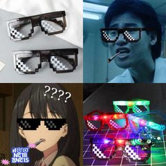 Kính Mát LED Phong Cách Hip Hop Thug Life Hình Vuông Không Viền Cho Nam - Thời Trang Độc Đáo, Phát Sáng Chất Nhất 2021