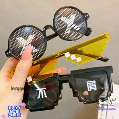 Kính Mát Thug Life 6 Chấm - Kiểu Dáng Minecraft Độc Đáo, Thời Trang Siêu Ngầu Cho Nam Nữ, Trend Thời Trang Đang Hot!