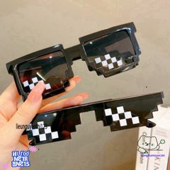 Kính Mát Thug Life 6 Chấm - Kiểu Dáng Minecraft Độc Đáo, Thời Trang Siêu Ngầu Cho Nam Nữ, Trend Thời Trang Đang Hot!