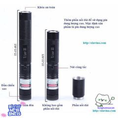 Đèn Pin Laser 303 Siêu Bền - Ánh Sáng Xanh/Đỏ Chiếu Xa 2Km, Tặng Kèm Pin & Bộ Sạc, Dụng Cụ Tiện Ích Độc Đáo cho Du Lịch và Thuyết Trình
