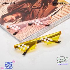 Kính Mắt Thug Life 8Bit - 6 Chấm, 5 Màu Sắc Đẹp - Phụ Kiện Thời Trang Hoàn Hảo Cho TikTok và Chụp Hình Nhóm