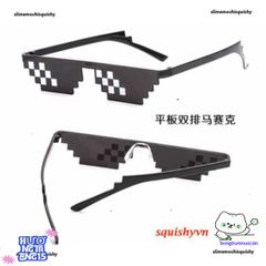 Kính Thuglife 6 Chấm MINECRAFT - Gương Thời Trang Đa Sắc, Phong Cách Côn Đồ 8BIT, Dành Cho Nam Nữ, Giá Cực Hấp Dẫn