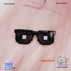 Kính Thuglife 6 Chấm MINECRAFT - Gương Thời Trang Đa Sắc, Phong Cách Côn Đồ 8BIT, Dành Cho Nam Nữ, Giá Cực Hấp Dẫn