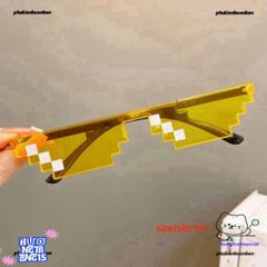 Kính Gương Thug Life 6 Chấm Độc Lạ - Mắt Kính Thời Trang Gamers Siêu Ngầu, Nhiều Màu, Phụ Kiện Xịn Cho Fan Minecraft