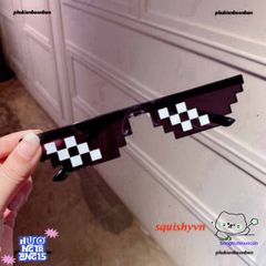Kính Gương Thug Life 6 Chấm Độc Lạ - Mắt Kính Thời Trang Gamers Siêu Ngầu, Nhiều Màu, Phụ Kiện Xịn Cho Fan Minecraft