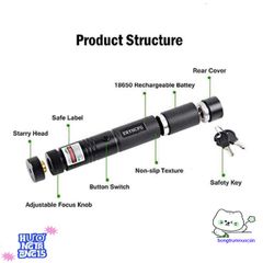 Đèn Pin Cầm Tay Laser Xanh 303 - Chiếu Sáng Tia Điểm Chính Xác, Phạm Vi 3000 Mét, Thiết Kế Đẹp, Pin 18650/16340