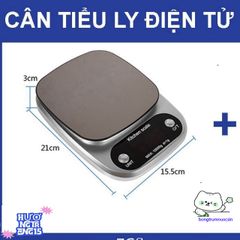 Cân Điện Tử Chính Xác 3KG & 5KG - Cân Bếp Tiện Lợi Tặng Kèm Pin - Đếm Sản Phẩm, Chế Độ Trở Bì, Thép Không Gỉ