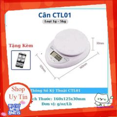 Cân Điện Tử Mini B05 - Đo Trọng Lượng Chính Xác 1g Đến 5kg Cho Bếp - Cảm Biến Cao Cấp, Màn Hình LCD, Dễ Sử Dụng