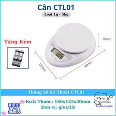 Cân Điện Tử Mini B05 - Đo Trọng Lượng Chính Xác 1g Đến 5kg Cho Bếp - Cảm Biến Cao Cấp, Màn Hình LCD, Dễ Sử Dụng