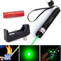 Bút laser 303 xanh đỏ, chiếu xa 3km - Đèn laze đa năng chống nước, dùng trong giảng dạy, du lịch và thuyết trình - Bao gồm pin sạc