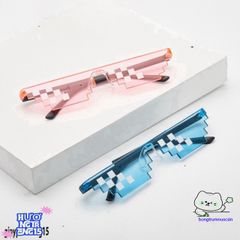 Kính Thug Life 8Bit Đen - Kính Mắt Thời Trang Chất Lừ Dành Cho Tiktokker, Giúp Bạn Tỏa Sáng Trong Video và Ảnh Chụp