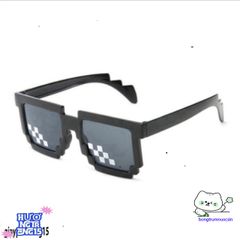 Kính Thug Life 8Bit Đen - Kính Mắt Thời Trang Chất Lừ Dành Cho Tiktokker, Giúp Bạn Tỏa Sáng Trong Video và Ảnh Chụp