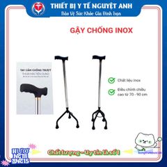 Gậy Chống Đỡ 4 Chân LUCASS B932 Inox Cao Cấp - Hỗ Trợ Di Chuyển An Toàn Cho Người Cao Tuổi, Phục Hồi Chức Năng