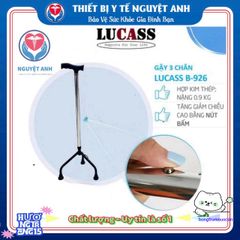Gậy Chống Đỡ 4 Chân LUCASS B932 Inox Cao Cấp - Hỗ Trợ Di Chuyển An Toàn Cho Người Cao Tuổi, Phục Hồi Chức Năng