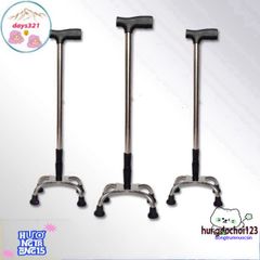 Gậy 4 Chân Điều Chỉnh Cao Thấp Inox Bền Vững - Giải Pháp An Toàn Cho Người Già và Khuyết Tật Tập Đi