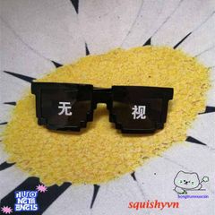 Kính Mắt Thug Life 6 Chấm MINECRAFT Đen & Hồng - Kính Thời Trang Sành Điệu Nam Nữ, Miễn Phí Vận Chuyển