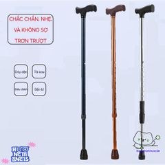 Gậy chống inox điều chỉnh chiều cao cho người già - Batoong 1 chân và 4 chân tiện dụng, hỗ trợ đi lại an toàn từ 67-87cm