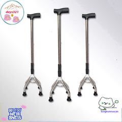 Gậy Chống Người Già 4 Chân Điều Chỉnh INOX - Thiết Bị Tập Đi An Toàn Dành Cho Người Cao Tuổi & Khuyết Tật