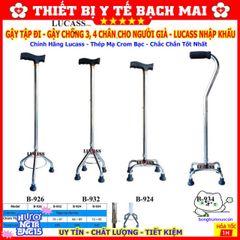 Gậy Tập Đi 4 Chân Chống Trượt - Giải Pháp An Toàn Cho Người Cao Niên, Người Khuyết Tật, Sử Dụng Inox Cao Cấp