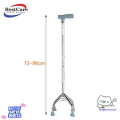 Gậy Đi Bộ 4 Chân BestCare - Gậy Tập Đi Hợp Kim Nhôm Cao Cấp Dành Cho Người Già An Toàn, Điều Chỉnh Chiều Cao, Bền Bỉ