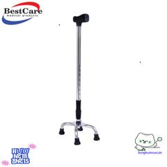 Gậy Đi Bộ 4 Chân Inox BestCare - Giải Pháp An Toàn Bền Bỉ Dành Cho Người Già và Người Khuyết Tật